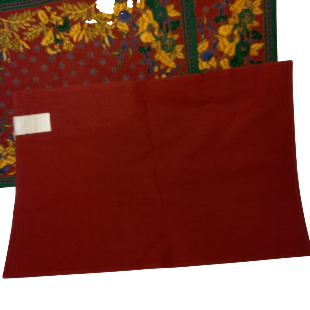 Williams Sonoma Placemat Set of 4 French Country Provence Botanical Maroon Gold - Picture 12 of 12
